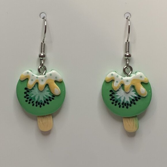 Kiwi Earring, Funny Food Earring, Popsicle Earring, Summer Earring, Gift Idea - Picture 5 of 8